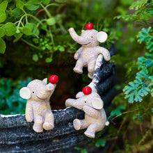 Load image into Gallery viewer, HomDSim Garden Statues Flowerpot Landscaping Tree-Hugger Fairy Plant Pot&amp;Vase Hugger, Mini Decorative Climber Clingers (3Pack Elephant)
