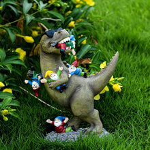 Load image into Gallery viewer, ACHYHAVIN Garden Gnome Statues Garden Decor - Large Dinosaur Eating Gnomes Outdoor Decor for Patio,Lawn,Yard Decor - Uique Housewarming Gift
