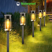 Load image into Gallery viewer, nipify LED Solar Pathway Lights Outdoor, 8 Pack Waterproof Solar Powered Yard Lighting, Auto On/Off Solar Walkway Light for Garden Lawn Path Outside(Warm White)
