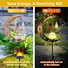 Load image into Gallery viewer, ORHOMELIFE Moon Solar Lights for Outdoor Garden Decoration Patio Decoration Metal Moon Solar LED Glass Ball Garden Light Waterproof Path Light with Sun Catcher Crystal Solar Lights for Outdoor Ball
