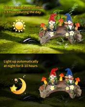 Load image into Gallery viewer, iStatue Enchanted Fairy Garden Gnomes Solar Light - 9&#39;&#39; Hand-Painted Resin Miniature Figurines Perfect for Yard Art Outdoor Patio Decor Lawn Ornaments and Statues Decorations (Gnomes)

