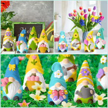 Load image into Gallery viewer, Foilswirl 8 Pcs Spring Gnome Ceramics to Paint Ready to Paint Your Own Ceramic Gnome Statues DIY Unpainted Ceramics Paintable Gnome Figurines Kit Crafts with Brush Palette Paint
