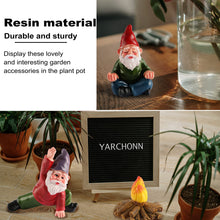 Load image into Gallery viewer, YARCHONN Miniature Garden Gnomes Ornament Outdoor, Resin Elf Statue, Funny Gnome Fairy Garden Accessories for Patio, Yard, Lawn or Home Garden Decorations, (5PK Yoga Theme)
