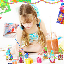 Load image into Gallery viewer, CroBlissful 6 Sets Paint Your Own Ceramic Gnome Statues Ready to Paint Ceramics Paintable Gnome Figurines Unpainted Plaster Arts and Crafts with Brush Palette for Adults
