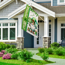 Load image into Gallery viewer, OPULANE St Patricks Day Welcome House Flag 28x40 Inch Double Sided Gnome Lucky Shamrocks Clovers Large Outside Flag for Yard Outdoor Holiday Decoration
