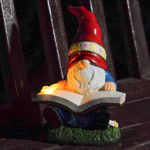 Load image into Gallery viewer, Solar Garden Gnomes Outdoor Statues - Gnome Figurine Reading Book with Butterfly LED Lights Funny Gnomes for Garden Decor Yard Patio Lawn Ornaments Gifts for Women
