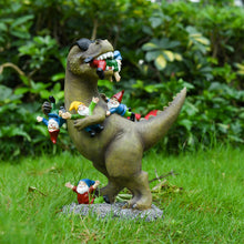Load image into Gallery viewer, ACHYHAVIN Garden Gnome Statues Garden Decor - Large Dinosaur Eating Gnomes Outdoor Decor for Patio,Lawn,Yard Decor - Uique Housewarming Gift
