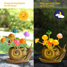 Load image into Gallery viewer, Solar Lights Outdoor Fairy Garden Accessories, Snail Statues Garden Decor for Outside, Easter Gifts Yard Decorations Patio Lawn Porch Balcony, Unique Housewarming Gifts for Women Mom Grandma
