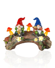 Load image into Gallery viewer, iStatue Enchanted Fairy Garden Gnomes Solar Light - 9&#39;&#39; Hand-Painted Resin Miniature Figurines Perfect for Yard Art Outdoor Patio Decor Lawn Ornaments and Statues Decorations (Gnomes)
