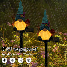 Load image into Gallery viewer, LAIAMER Solar Gnome Garden Lights, Outdoor Gnome Statue with Flowers &amp; Apple, Solar Powered Fairy Garden Lights Gnome Decorations for Home Outside Yard Lawn Patio Gnomes Gifts (Blue)
