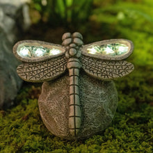 Load image into Gallery viewer, Rezpuao Garden Statue Dragonfly,Solar Dragonfly Decor for Outdoor,Resin Dragonflies Figurine with Solar Light for Patio,Balcony,Yard,Lawn Ornament,Perfect Garden Gift
