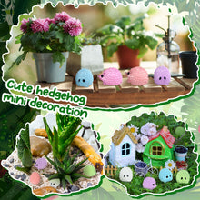 Load image into Gallery viewer, Hiboom 120 Pcs Mini Hedgehog Figurines Mini Resin Animal Luminous Hedgehog Miniature Garden Ornaments Glow in Dark Bulk for Garden Micro Landscape Plant Moss DIY Fairy Decor
