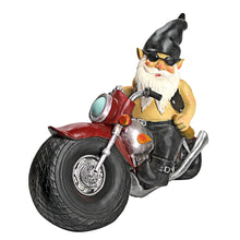 Load image into Gallery viewer, Design Toscano QM7512103 Axle Grease the Biker Garden Gnome Motorcycle Statue, 33 cm, Polyresin, Full Color
