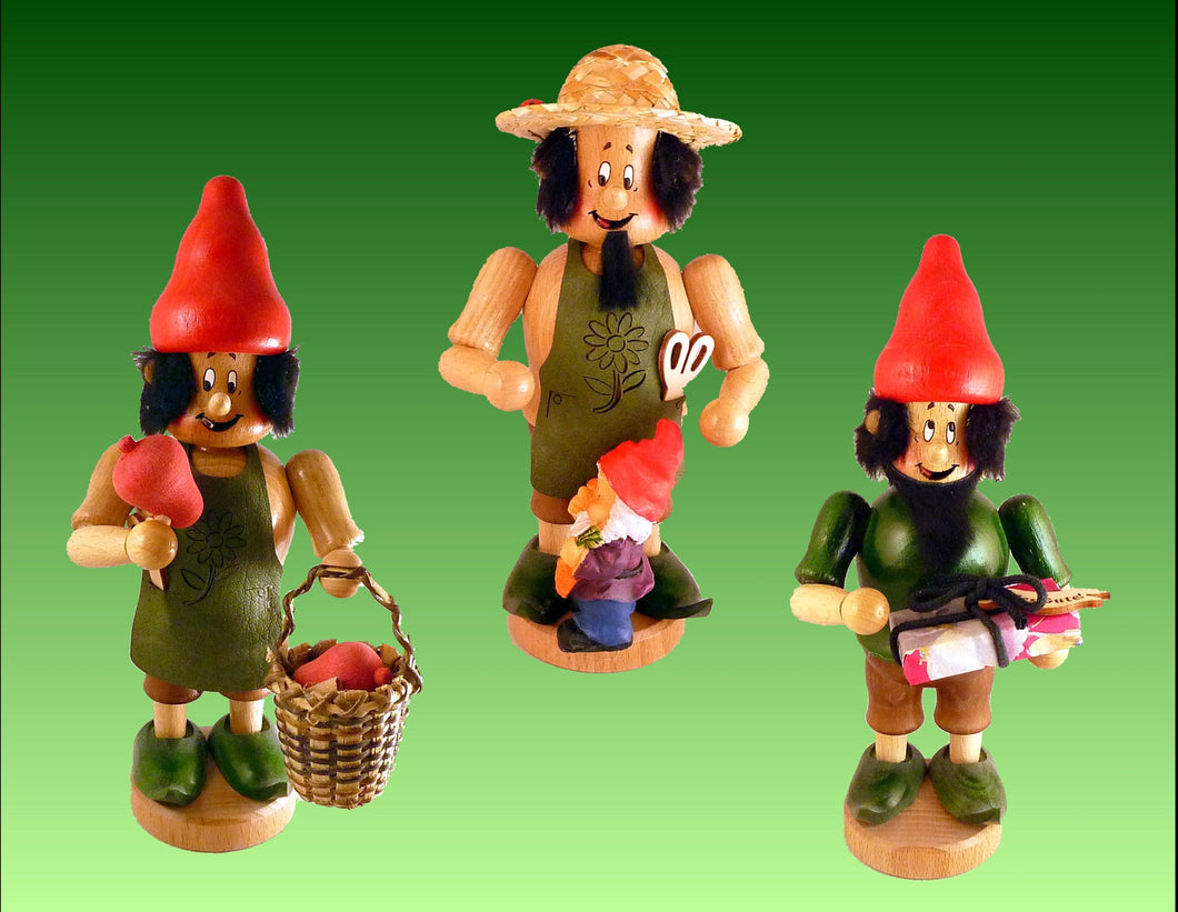 Incense Smoker Fruit Gnome Figurine 20 cm Original Erzgebirge Handmade