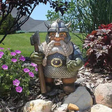 Load image into Gallery viewer, Fowybe Viking Gnome Statue,Resin Garden Ornaments Outdoor,Gnome Craft Sculpture Decor for Home Garden Yard
