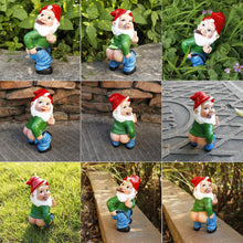 Load image into Gallery viewer, Funny Garden Gnome Statue Outdoor Decor, Middle Finger Figurine Decorations, Naughty Smoking Wizard Gnome Statue, Funny Gnome Figurine for Lawn Yard Balcony Porch Patio Home Ornaments Garden Gifts
