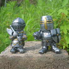 Load image into Gallery viewer, Swtgaah Knight B Garden Gnome Statue Knight Gnome Sculpture Knight Guardian Sculpture Garden Gnome Ornaments Suitable for Gardens, Lawns and Courtyards

