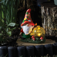 Load image into Gallery viewer, Pflanzen K�lle Smart Garden Solar Powered Woodland Wizard Crackle Glove LED Ornament 20.5cm
