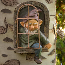 Load image into Gallery viewer, Teaeeno 12-inch Elf Out The Door Tree Hugger Statues,Whimsical Outdoor Decor,Vivid Fairy Gnome Decor,Garden Sculpture Ornaments for Tree Hugging Fairy Gnome Figurines Gift for Patio, Porch Decor
