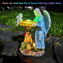 Load image into Gallery viewer, Voveexy Solar Angel Decor with Color Changing Light - Outdoor Statue, Sunflower Figure, Waterproof Sculpture, Lawn Ornament, Yard Art for Patio, Lawn, Housewarming, Garden Gift
