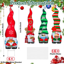 Load image into Gallery viewer, Soaoo 4 Large Christmas Gnome Yard Signs with Stakes - 39.4 Inch Outdoor Decorations for Garden, Courtyard, Lawn &amp; Xmas Party Supplies
