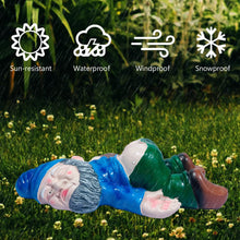 Load image into Gallery viewer, Wetufin - 9.5 * 6.0 inch Drunk Gnome Garden Drunk Gnomes inch Funny Drunk Statues Creative Dwarf Decor Resin Sculpture Decorations Novelty Gift for Desk Indoor Outdoor Yard Patio Lawn
