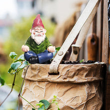 Load image into Gallery viewer, JIUMO Yoga Gnome Miniature Garden Gnome Fairy Gnomes Figurines Accessories Garden Fairy Decor for Outside Small Gnomes Dwarfs Ornaments Set of 4
