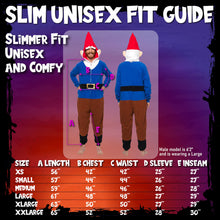Load image into Gallery viewer, Funziez! Gnome Costume and Hat Adult Plush Fantasy One-Piece Pajama - blue - Large

