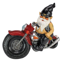 Load image into Gallery viewer, Design Toscano QM7512103 Axle Grease the Biker Garden Gnome Motorcycle Statue, 33 cm, Polyresin, Full Color
