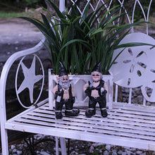 Load image into Gallery viewer, Gnoschitt and Gnofun Thirsty Biker Garden Gnome Statues 7.5 Inches High - Funny Indoor Outdoor Décor - Leather-Clad Yard, Flowerbed or Shelf Figurines
