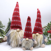 Load image into Gallery viewer, Fyne-Finds Fabric Christmas Gonks Plush Beard Nordic Xmas Gift Gonks Gnomes With Hat Holiday Decoration (Set of 3)
