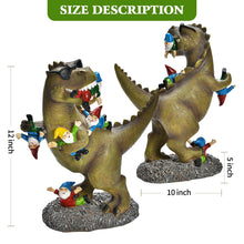 Load image into Gallery viewer, ACHYHAVIN Garden Gnome Statues Garden Decor - Large Dinosaur Eating Gnomes Outdoor Decor for Patio,Lawn,Yard Decor - Uique Housewarming Gift
