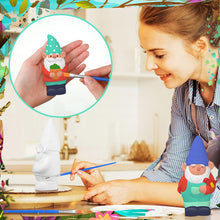 Load image into Gallery viewer, Simgoing 6 Sets Ready to Paint Your Own Garden Gnomes Statues Summer DIY Unfinished Ceramic Gnomes for Painting Figures Plaster Arts and Crafts with Brush Palette for Adults

