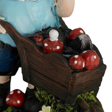 Load image into Gallery viewer, Relaxdays Garden Gnome with Toadstools, Weather &amp; Frostproof, 14.5 x 10.5 x 7 cm, Figurine, Polyresin, Multicoloured
