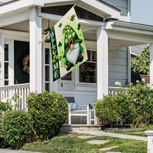 Load image into Gallery viewer, FUYUCHEN St Patricks Day House Flag 28x40 Inch Double Sided Welcome Gnome Shamrock Lucky Clover Holiday Yard Decoration Large Outdoor Flag
