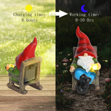 Load image into Gallery viewer, halp·ssfm Garden Gnome Statue Solar Light Miniature Outdoor Decor Gnome Figurine for Outdoor Indoor Home Lawn Yard Balcony Porch Patio for Women Mom Grandma 3.54&quot;x2.36&quot;x4.72&quot;
