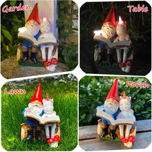 Load image into Gallery viewer, 8&#39;&#39; Gnome And Unicorn Reading Book Staue,Garden Gnomes Outdoor Statues for Garden Decor with Solar Butterfly Light,Birthday Gifts for Grandpa,Gnomes Decorations for Yard Patio Lawn Ornament Decoration
