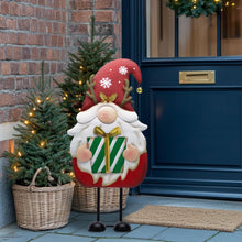 Load image into Gallery viewer, TERESA&#39;S COLLECTIONS Large Standing Santa Gonks, 61cm Outdoor Christmas Decorations, Metal Gnome Ornaments for Home, Pathway, Porch, Red
