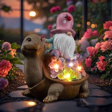 Load image into Gallery viewer, Solar Garden Outdoor Statue Turtle Gnome with Succulent and LED Light - Patio,Lawn,Garden,Tortoise Statue for Patio,Unique Housewarming Gifts
