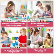 Load image into Gallery viewer, GHHKUD Christmas Gnomes Paint by Numbers Kits for Adults Beginners Kids, 4 Pack Cartoon Painting by Numbers Canvas Kit for Children, Colourful Paint by Numbers with Wooden Framed Canvas, 8x8inch
