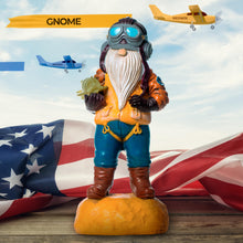Load image into Gallery viewer, Redwix Pilot Garden Gnome 11.1&quot; x 4.7&quot;, Funny Gnome Airplane Yard Decorations Outdoor, Pilot Gifts, Aviation Decor
