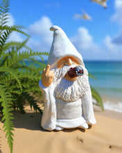 Load image into Gallery viewer, YYDGZG Middle Finger Figurine Decorations for Lawn Yard Balcony Porch Patio Home Ornaments Outdoor，Garden Statue Outdoor, Smoking Wizard Gnome, 5.9 Inch (Statue A)
