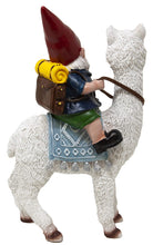 Load image into Gallery viewer, Funny Guy Mugs Gnome and a Llama Statue- Indoor/Outdoor Garden Gnome Sculpture for Patio, Yard or Lawn
