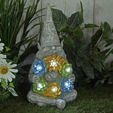 Load image into Gallery viewer, Azuma Garden Ornament Solar Power 6 White LED Lights Outdoor Decoration 29cm Gnome

