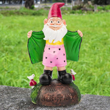 Load image into Gallery viewer, Euiroet 9.6&quot; Funny Gnome Statue,Outdoor Landscape Accent,Large Garden Sculptures &amp; Statue,Whimsical Gnome Patio Figurine for Lawn Ornament,Backyard Decor
