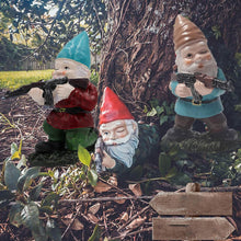 Load image into Gallery viewer, 3PCS Garden Gnomes with Gun, Gnome Soldiers Military Army Garden Gnome, Tactical Statue for Indoor Outdoor, Patio, Yard, Lawn Ornaments, Home Décor
