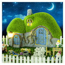 Load image into Gallery viewer, Darkdec Garden Statues Outdoor Decor - Fairy House with Waterproof Solar Lights Resin Figurines for Yard Lawn Porch Outside Ornament or Garden Gift
