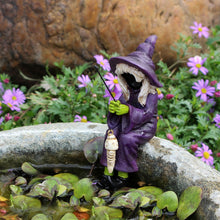 Load image into Gallery viewer, Fairy Garden Fishing Gnome Statues Miniature Witch Figurines Outdoor Landscape Ornaments for Yard Lawn Pond Pool Riverside Decoration
