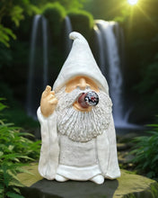 Load image into Gallery viewer, YYDGZG Middle Finger Figurine Decorations for Lawn Yard Balcony Porch Patio Home Ornaments Outdoor，Garden Statue Outdoor, Smoking Wizard Gnome, 5.9 Inch (Statue A)
