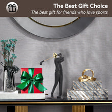 Load image into Gallery viewer, Golf Figurine Statue, Golfer Sculpture Golf Desktop Ornament Matte Black Golfer Figurine Sports Figures Resin Golfer Sculpture Modern Decor for Living Room Home Decor
